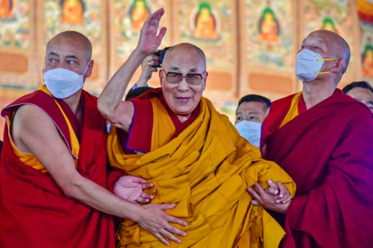 The Dalai Lama is seen in Bodhgaya, India in December 2022