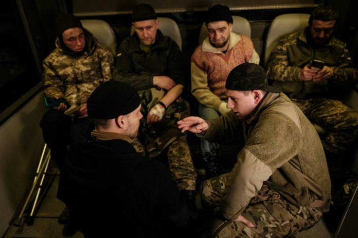 Dymtro Sachkov (R) joined up when the final year of his medical degree was interrupted by Russia's invasion