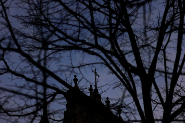 A cross at the top of a church is seen on the day Portugal's commission investigating allegations of historical child sexual abuse by members of the Portuguese Catholic church will unveil its report, in Lisbon