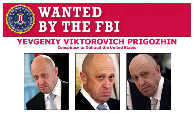 FBI wanted poster of Yevgeniy Prigozhin