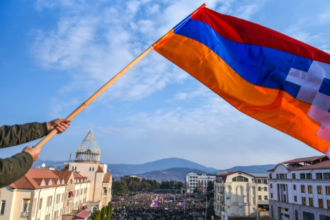 In December, thousands rallied in Nagorno-Karabakh to protest the blockade of the only land link to Armenia