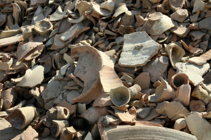 Archaeologists found large numbers of pottery shards alongside fish and aminal bones they believe are the remains of bowls used to serve meals in the ancient tavern
