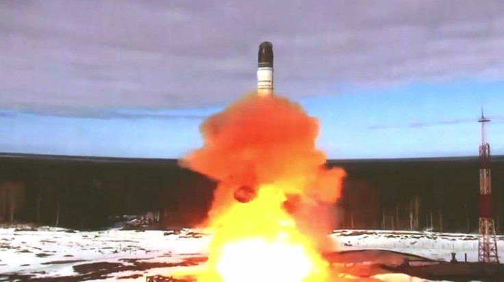 A Russian test launch of a nuclear-capable intercontinental ballistic missile undertaken two months after the invasion of Ukraine