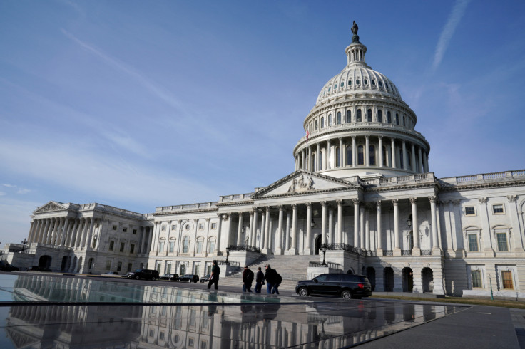 The U.S. Capitol building is seen early on the day of U.S. President Biden's State of the Union Address in Washington