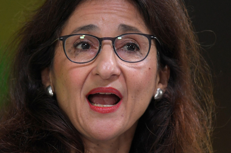Bank of England Deputy Governor Minouche Shafik delivers a speech at a financial markets event in the City of London, in London, Britain