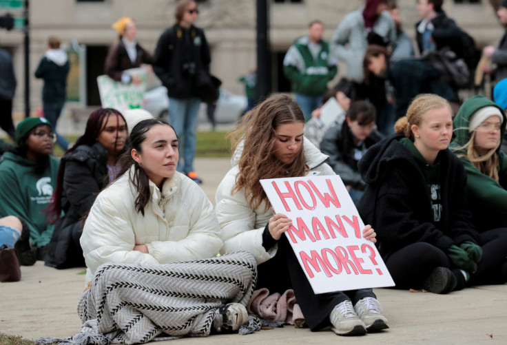 MSU students protest mass shootings in Lansing, Michigan