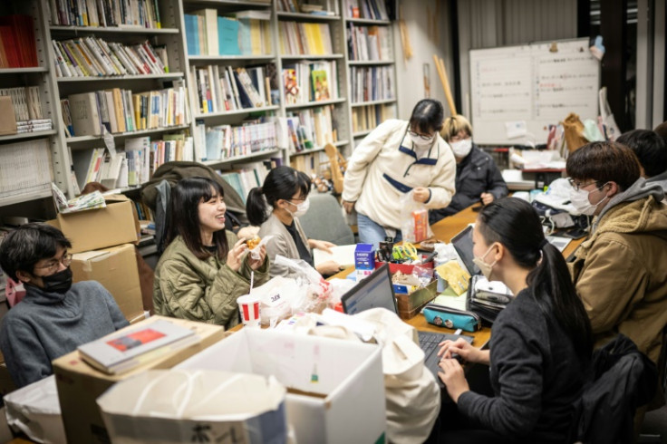 Members of Sapporo University's Ainu culture club "Urespa" meet to learn about the Indigenous culture
