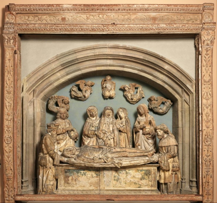A copy of the 16th-century sculpture 'Entombment of Christ' will be placed back in France's Biron chateau, where it sat for centuries