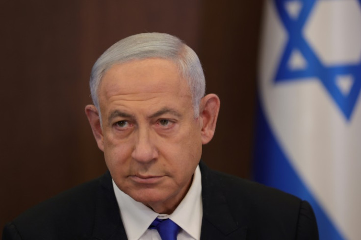 Israeli Prime Minister Benjamin Netanyahu heads the weekly cabinet meeting in his office in Jerusalem, on February 19, 2023