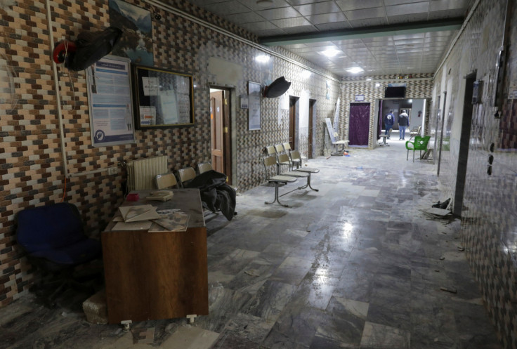 A view shows damages by the deadly earthquake earlier this month inside a hospital which is supported by Syrian American Medical Society (SAMS) in al-Dana town at rebel-held Idlib