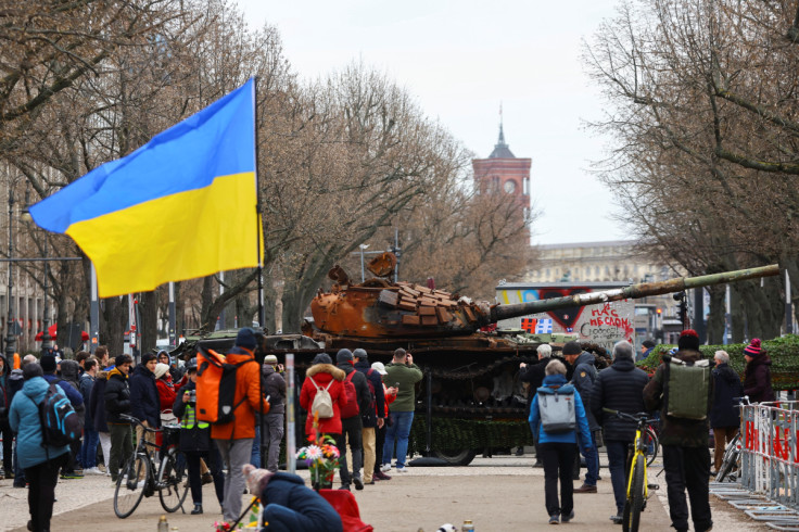 Event marking the first anniversary of the Russian invasion of Ukraine, in Berlin