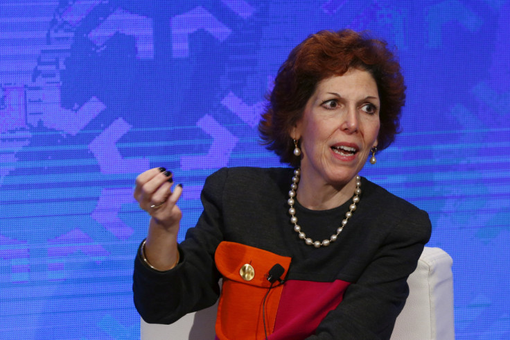 Cleveland Fed President Loretta Mester speaks on a panel in New York