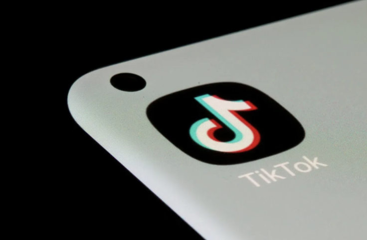 The TikTok app is displayed on a smartphone 