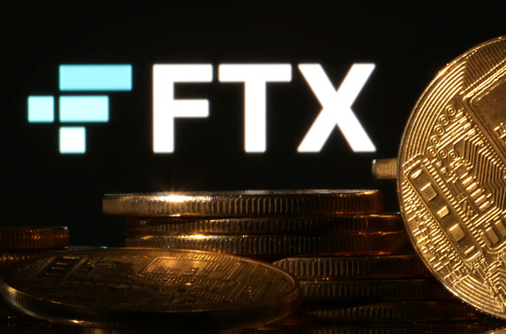 Illustration shows FTX logo and representation of cryptocurrencies