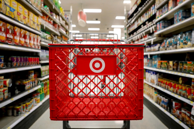 A shopping cart is seen in a Target  store in the Brooklyn borough of New York