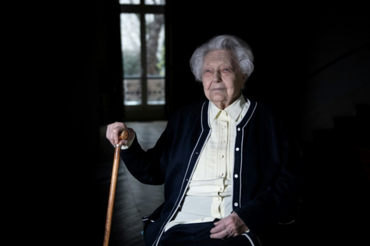 Odile de Vasselot, pictured on January 25, 2023, smuggled packages and escorted escaped soldiers across France