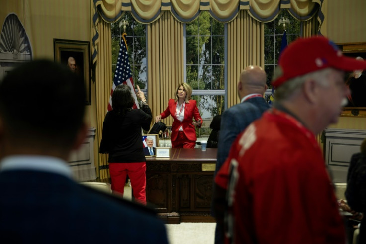 A replica of the Oval Office was erected at the Conservative Political Action Conference in Maryland, where diehard Republicans gathered to assess the party's hopefuls for the White House in 2024