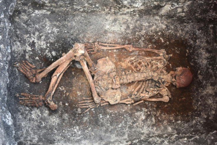 A skeleton of a Yamnaya man discovered in Bulgaria that shows signs that he may have been a horse rider