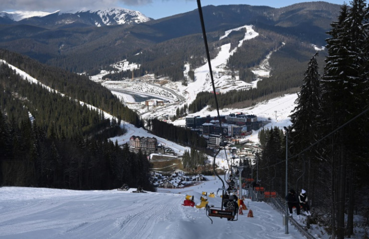 Now late in the season, the melting slopes are topped up daily by snow cannons run on generators