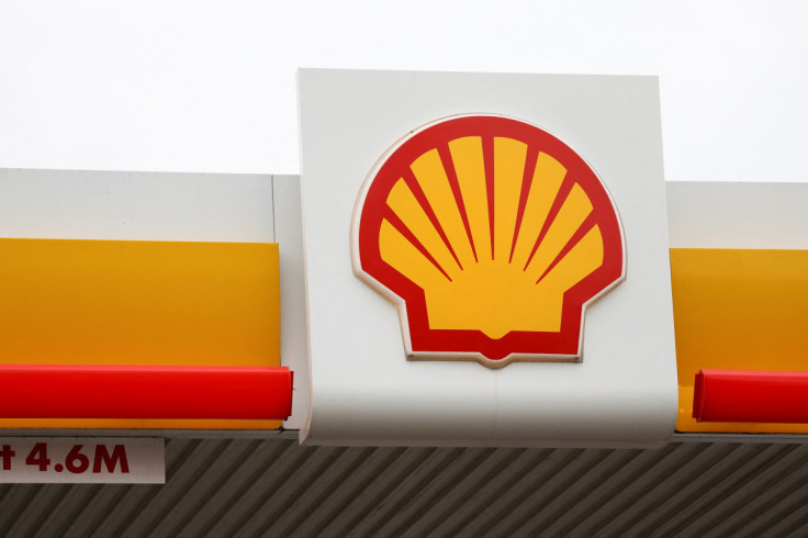 A view shows a logo of Shell petrol station in South East London