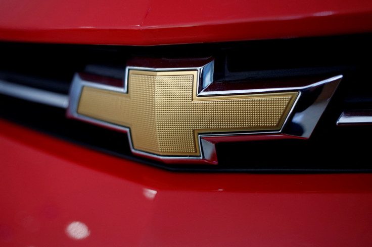 Chevrolet logo is seen on the grille of a Camaro Coupe being displayed at Surman Chevrolet car dealership in Mexico City