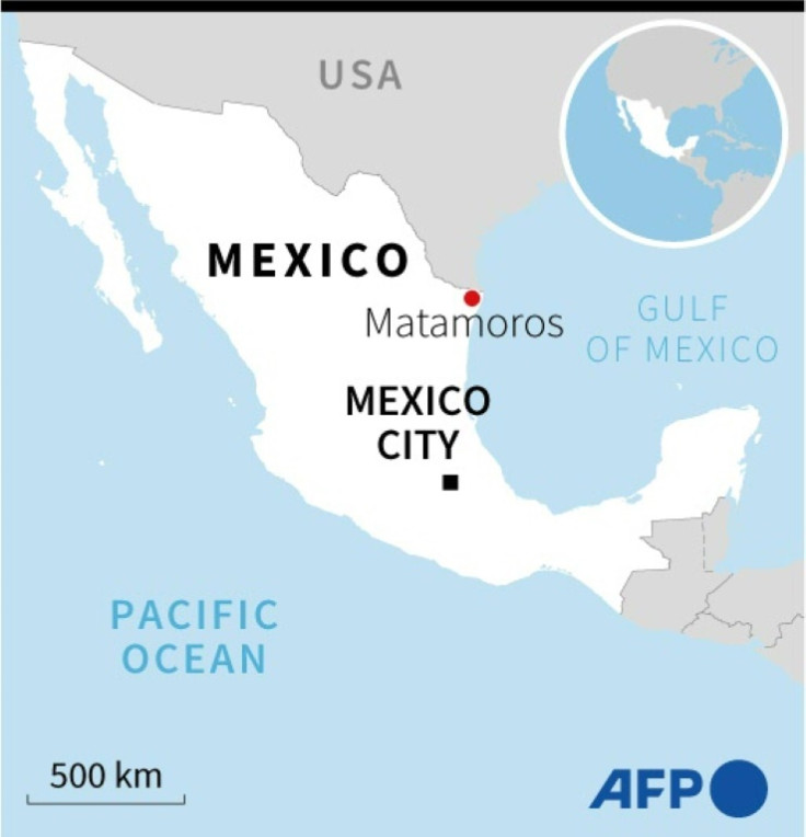 Map of Mexico locating Matamoros, where four American citizens were shot at and kidnapped by armed men, according to the FBI