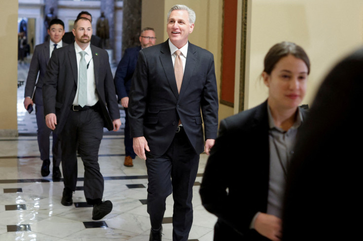 U.S. House Speaker McCarthy walks to his offices at the U.S. Capitol in Washington