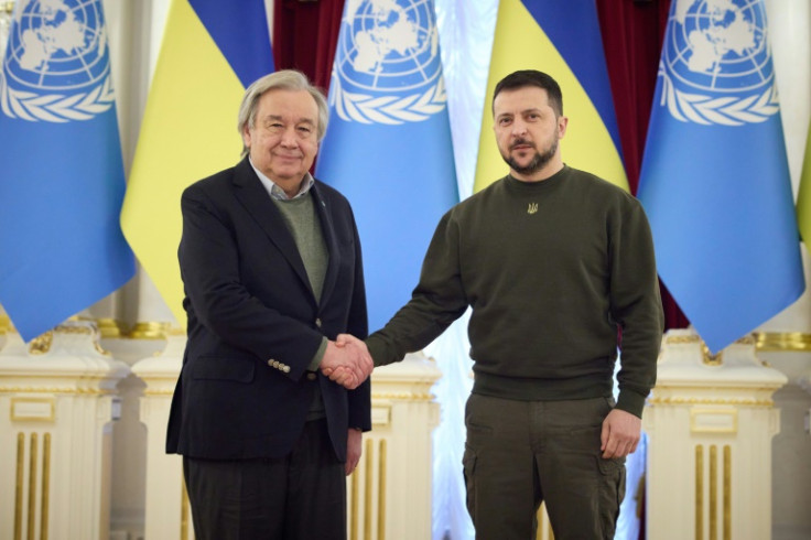 Ukrainian President Volodymyr Zelensky hosted UN chief Antonio Guterres in Kyiv, who was on his third visit to Ukraine since Russia's invasion