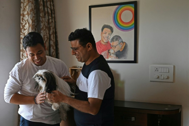Abhay Dang (right) and Supriyo Chakraborty (left) married without legal sanction in 2021, picking a venue far from the city for fear of disruption if word got out