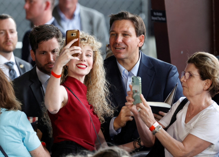 Florida Governor Ron DeSantis speaks in Pinellas Park