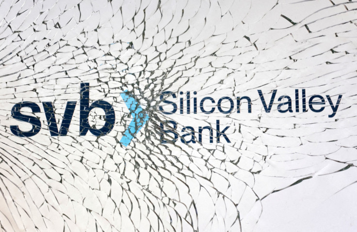 Illustration shows SVB (Silicon Valley Bank) logo