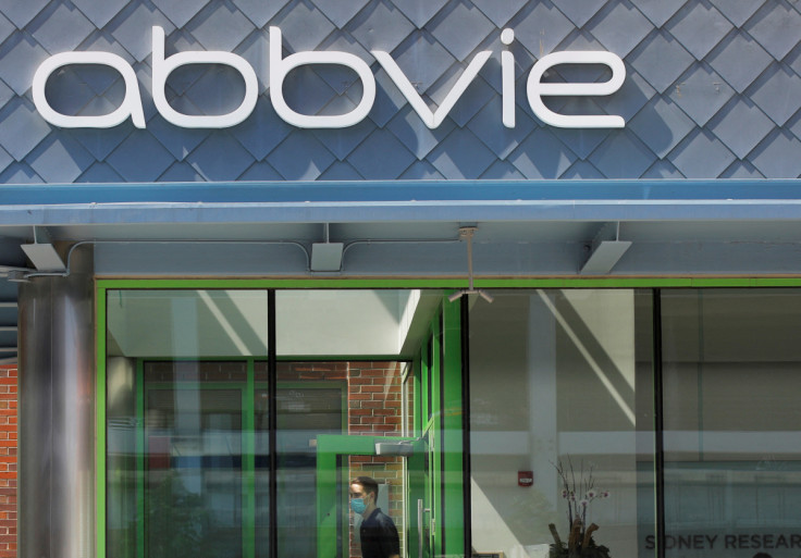 A sign stands outside a Abbvie facility in Cambridge