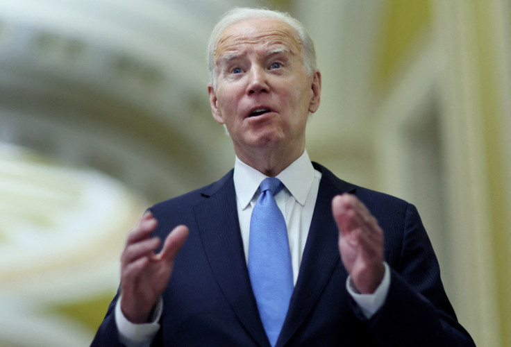 U.S. President Joe Biden speaks to media in Washington