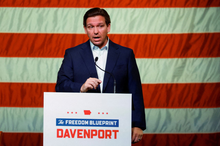 Florida Governor DeSantis makes his first trip to Iowa at a book tour stop in Davenport, Iowa