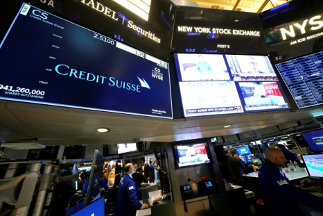 Wall Street stocks were back in selloff mode on Wednesday with US banks following their European counterparts lower as investors fixated on Credit Suisse