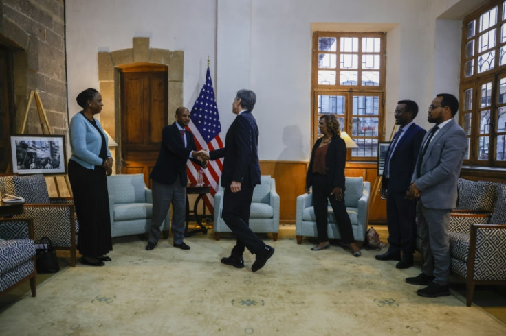 US Secretary of State Antony Blinken greets human rights leaders in Addis Ababa