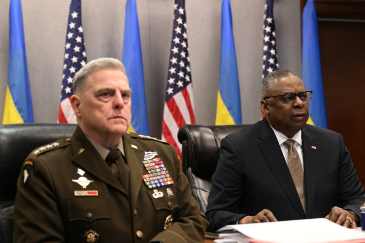 U.S. Defense Secretary Austin attends a virtual meeting with Ukraine Defense Contact Group, in Washington