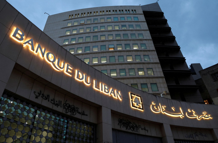 A view shows Lebanon's Central Bank building in Beirut