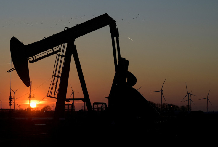 Pump jacks on an oil field in Emlichheim