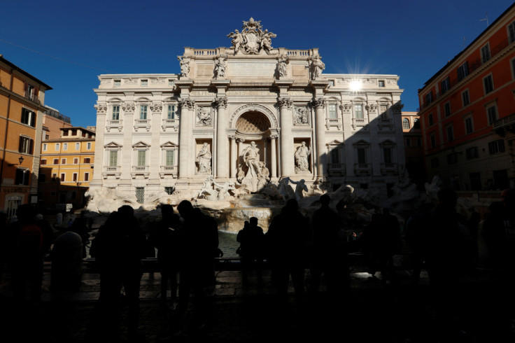 General view of the Trevi Fountain in Rome