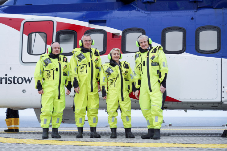 Jens Stoltenberg and Ursula von der Leyen visit the North Sea gas platform