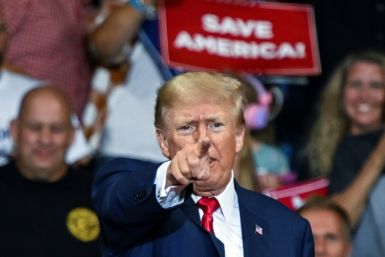 Former US President Donald Trump speaks during a campaign rally in Wilkes-Barre, Pennsylvania in September 2022