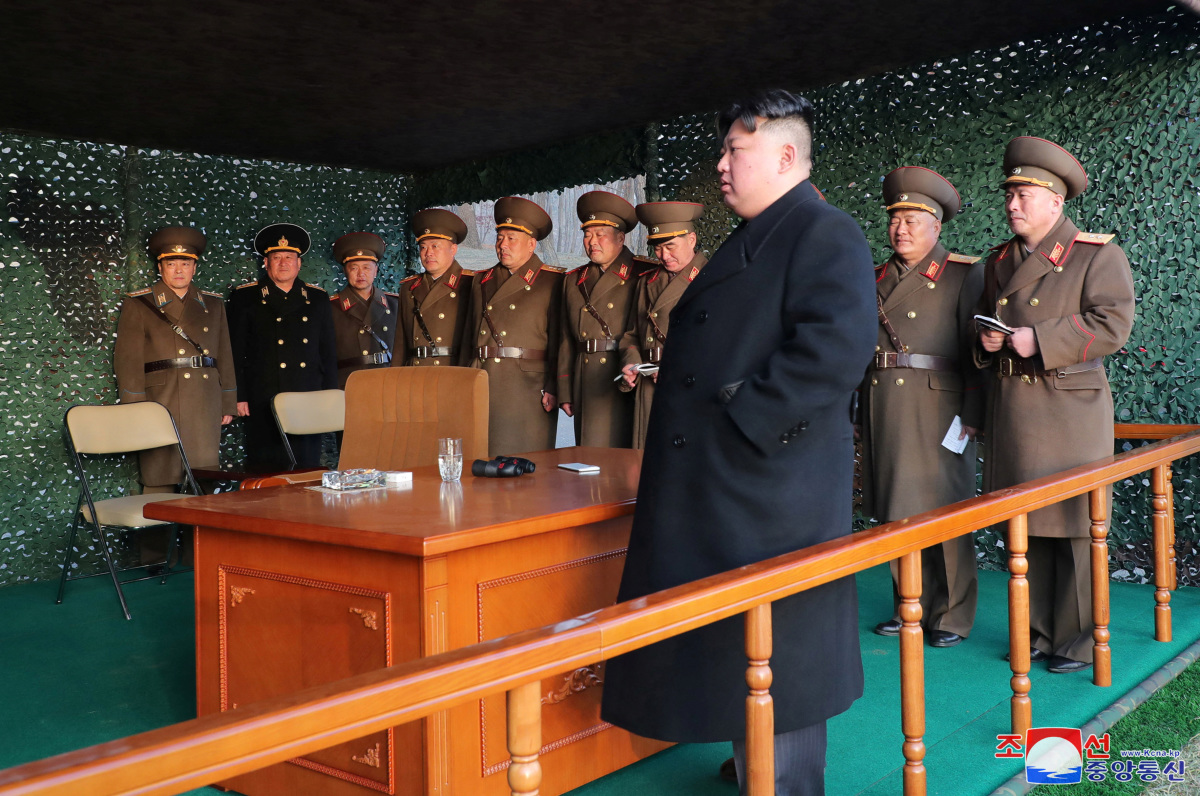 North Korea's Kim Oversees Simulated Nuclear Counterattack Against US ...