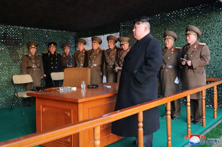 North Korean leader Kim Jong Un and daughter Kim Ju Ae watch fire assault drill