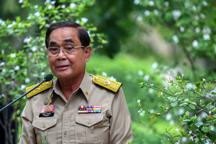 Thailand’s Prime Minister Prayuth Chan-ocha speaks at the Government House in Bangkok