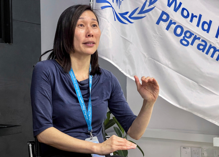 Hsiao-Wei Lee, Afghanistan country director for World Food Programme (WFP), speaks during an interview with Reuters in Kabul