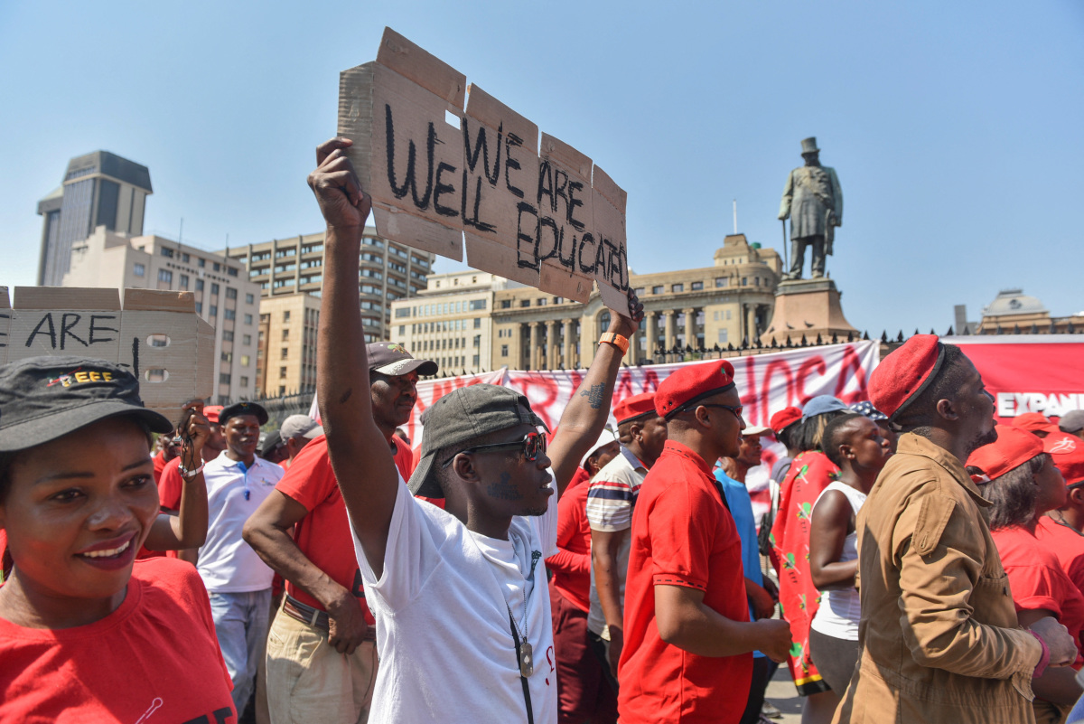South Africa's EFF Marches To Demand Ramaphosa's Resignation