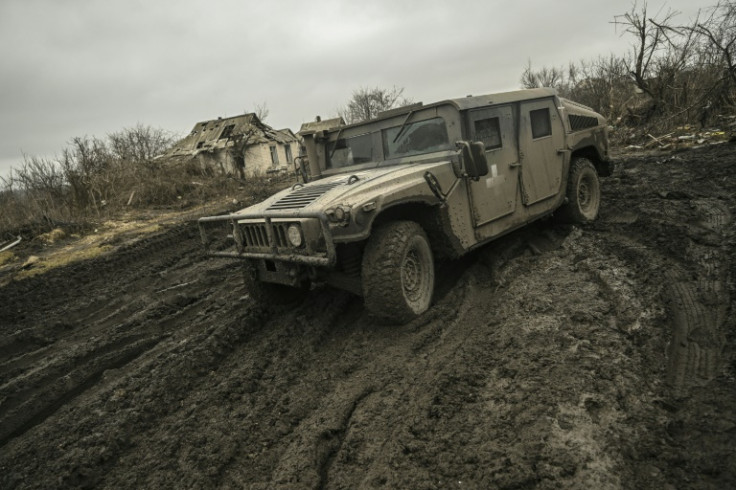 After a cold and snowy winter, the arrival of spring with rain and milder temperatures has brought back the mud on the Donbas battlefields