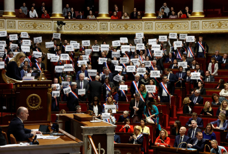 No-confidence vote on pension reform at the National Assembly in Paris