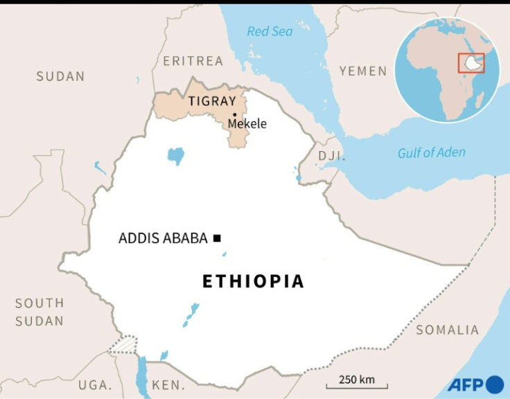 Map of Ethiopia locating Tigray region